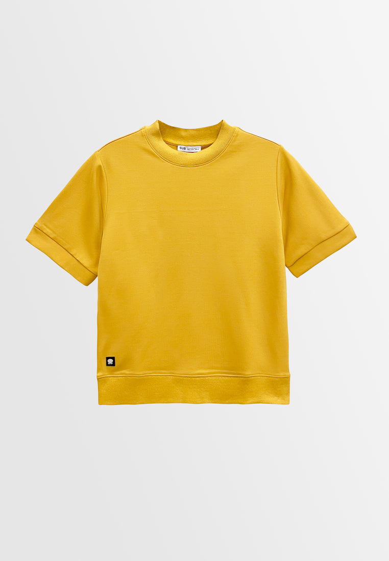 Women Short-Sleeve Sweatshirt - Yellow - M3W756