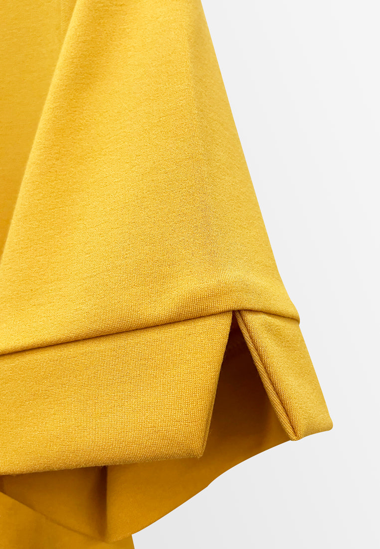 Women Short-Sleeve Sweatshirt - Yellow - M3W756