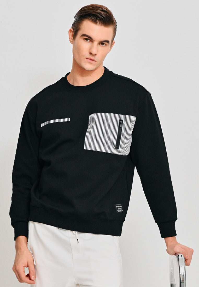 Men Long-Sleeve Sweatshirt - Black - 310170