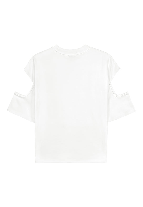 Women Short-Sleeve Fashion Tee - White - 310233