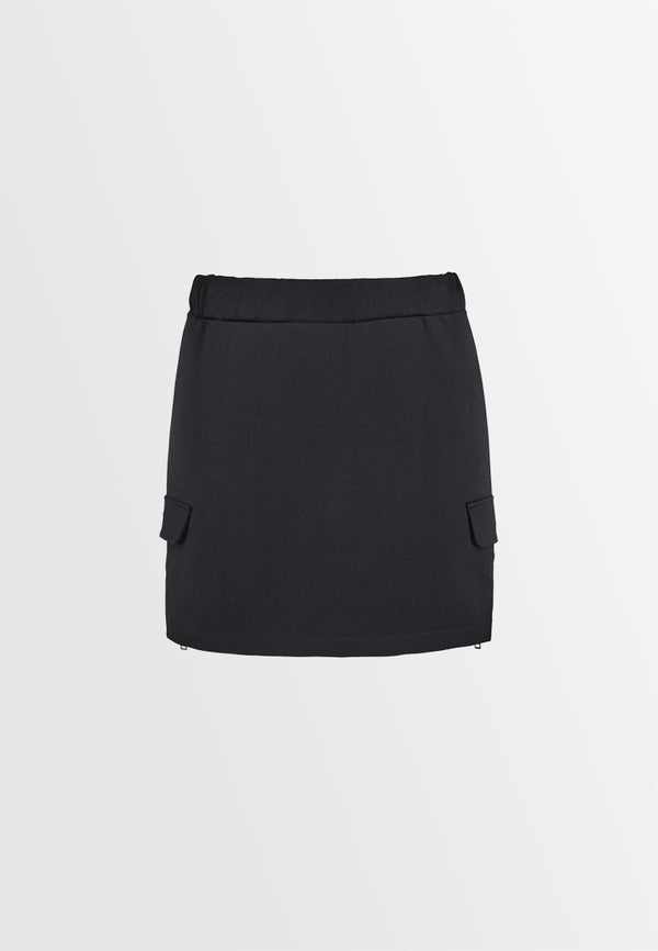 Women Short Skirt - Black - 410013