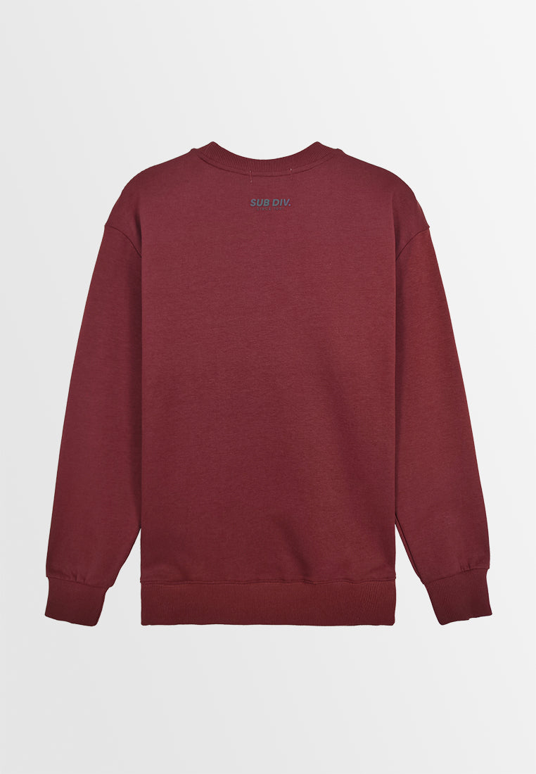 Men Long-Sleeve Sweatshirt - Maroon - 310171