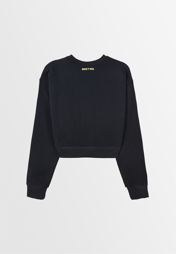 Women Long-Sleeve Sweatshirt - Black - 310005