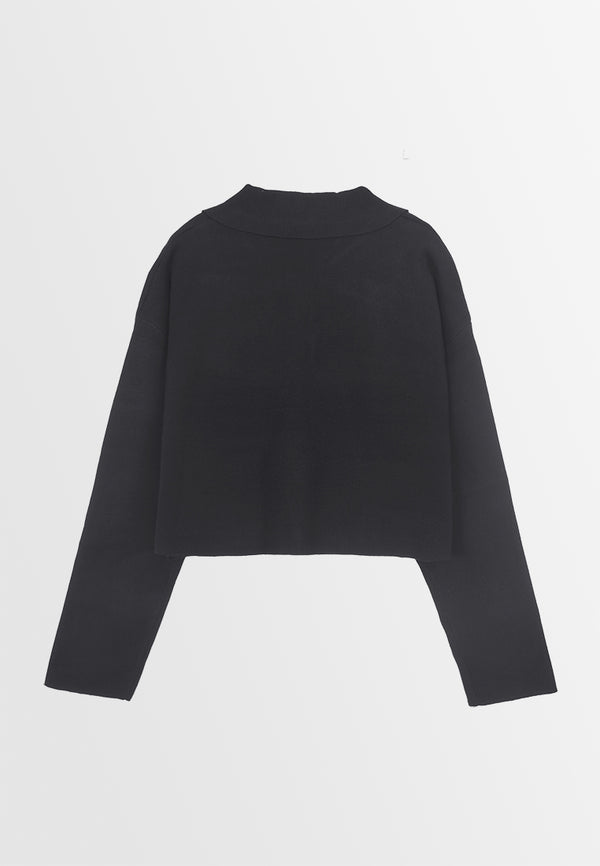 Women Long-Sleeve Knitwear - Black - 310034