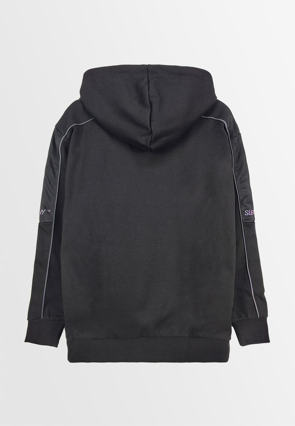 Men Long-Sleeve Sweatshirt Hoodie - Black - 310100