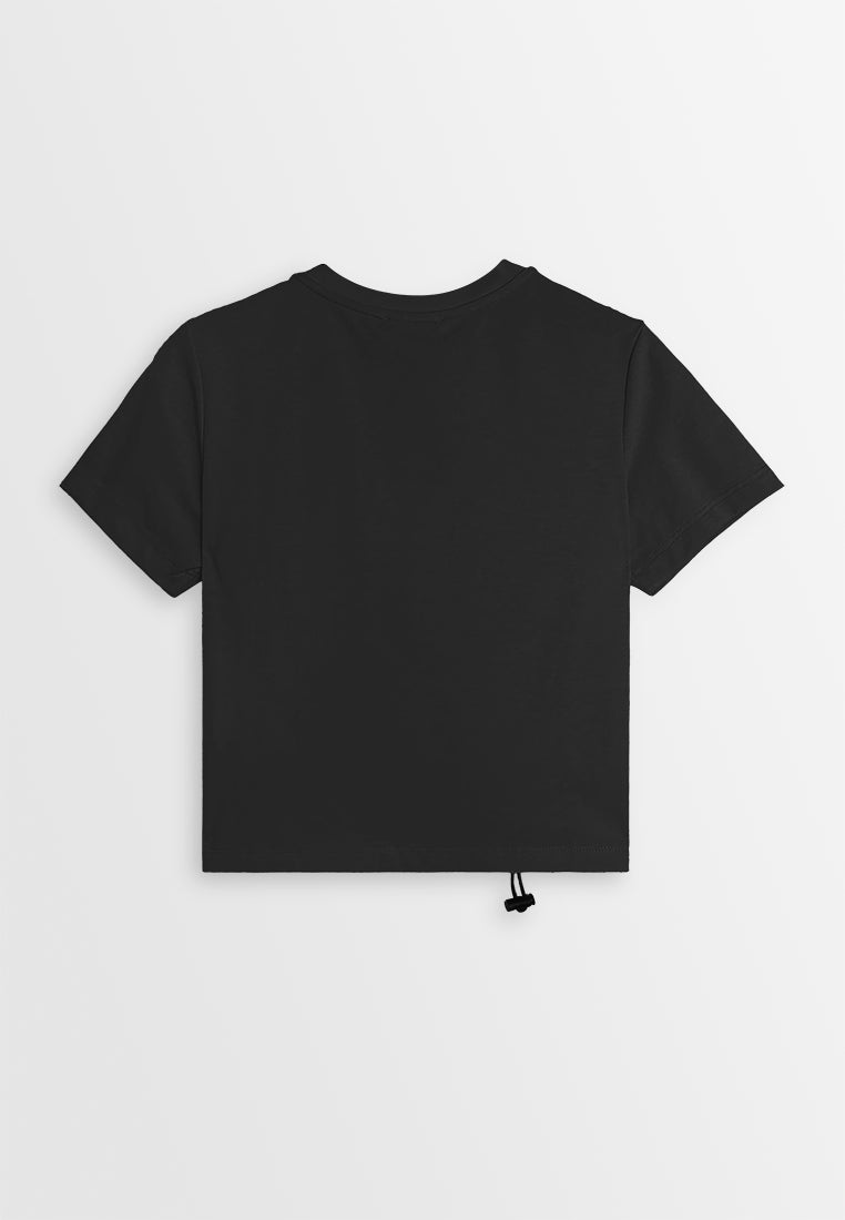 Women Cropped T-Shirt - Black - 510031