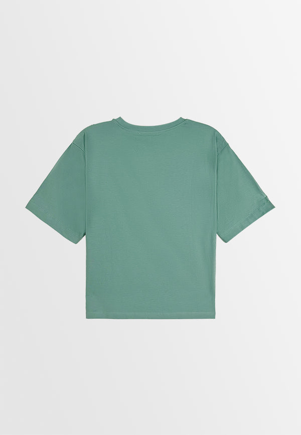 Women Short-Sleeve Fashion Tee - Green - 310056