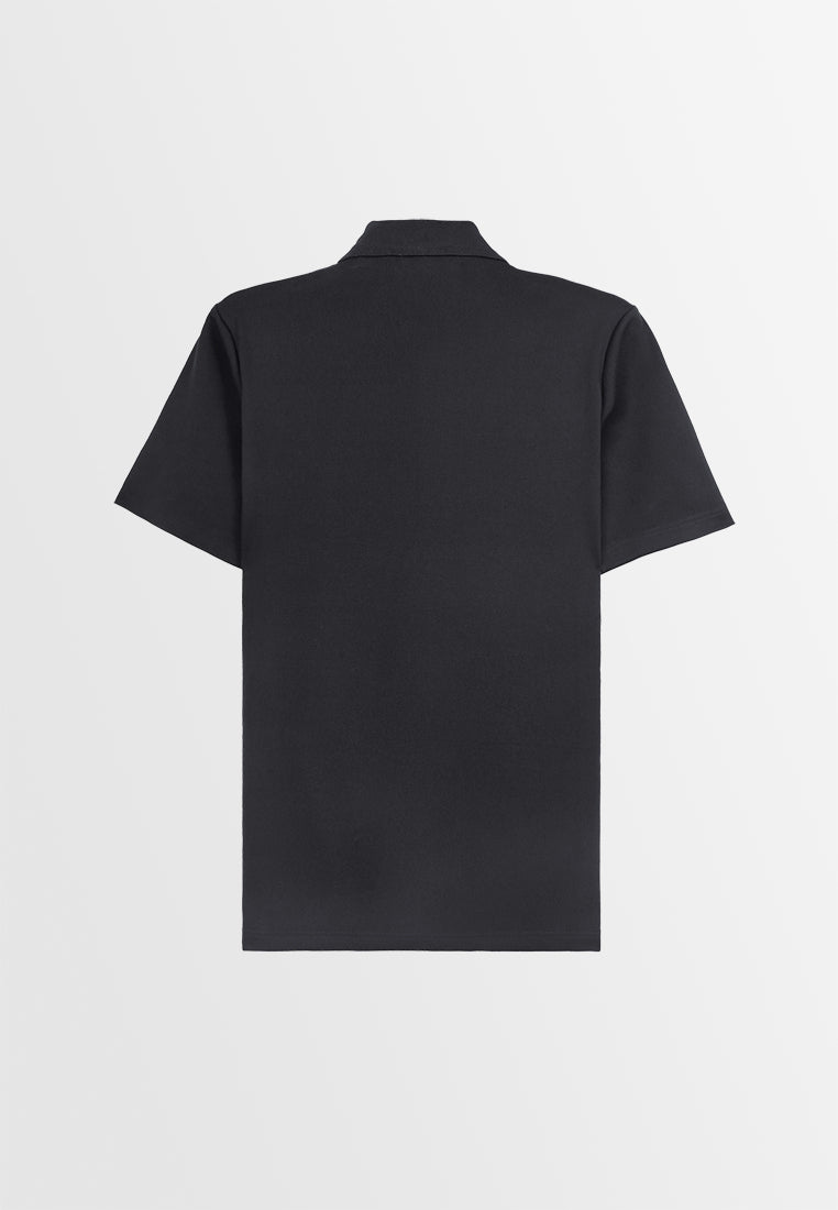 Men Short-Sleeve Polo Tee - Black - 410048