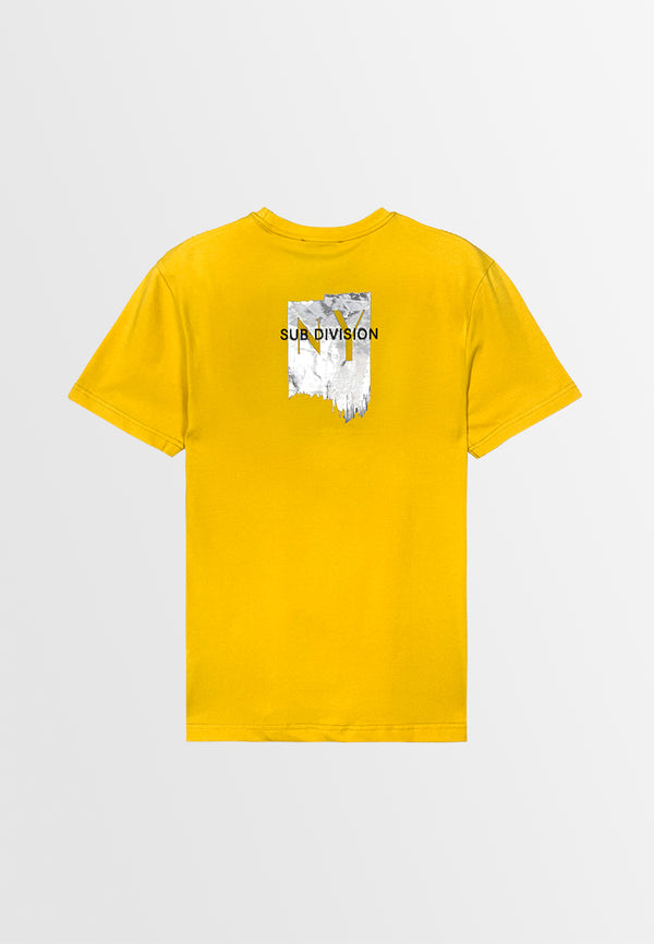 Men Short-Sleeve Graphic Tee - Yellow - 410028
