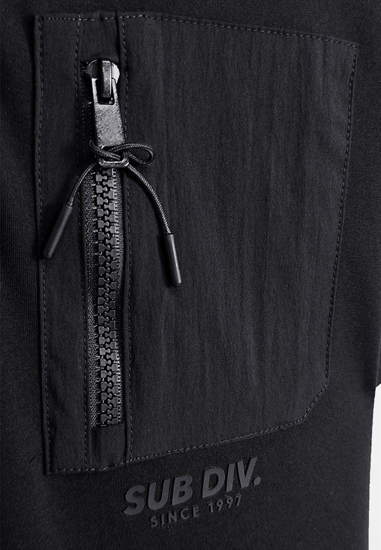 Men Short-Sleeve Polo Tee - Black - 410048
