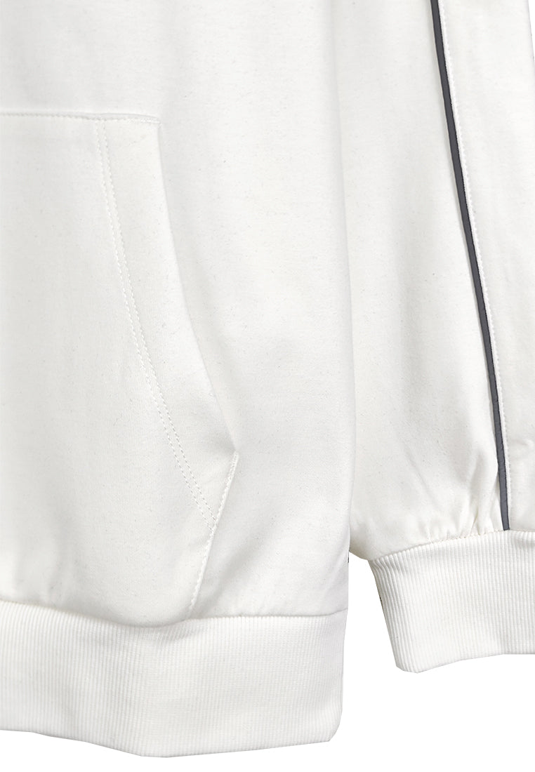 Men Long-Sleeve Sweatshirt Hoodie - White - 310101
