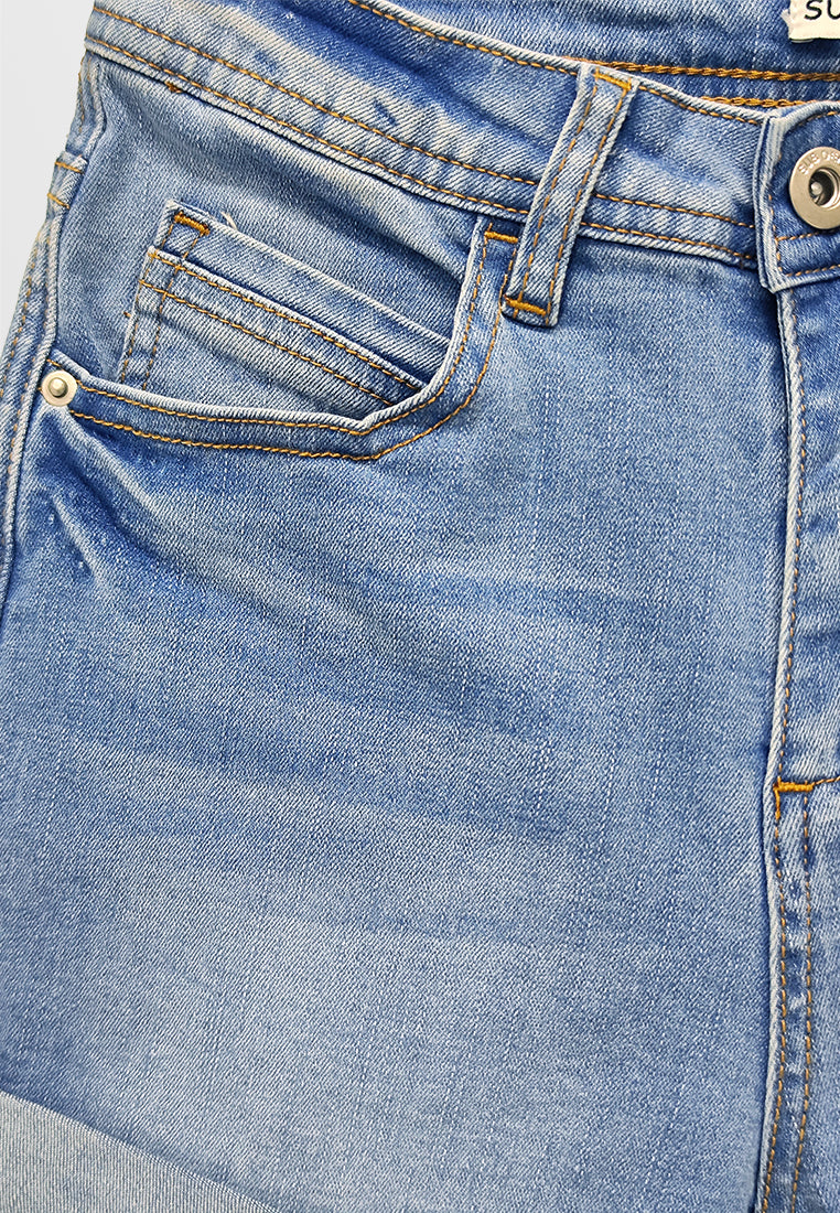 Women Short Jeans - Light Blue - F3W896