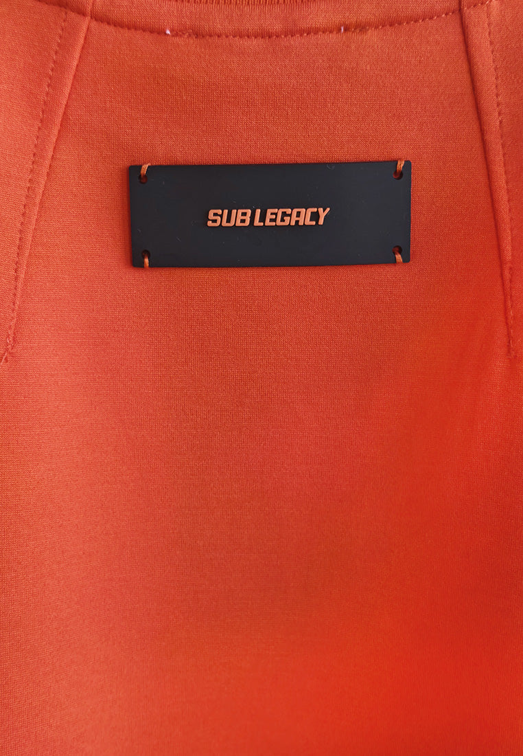 Women Sleeveless Crop Fashion Tee - Orange - 510147