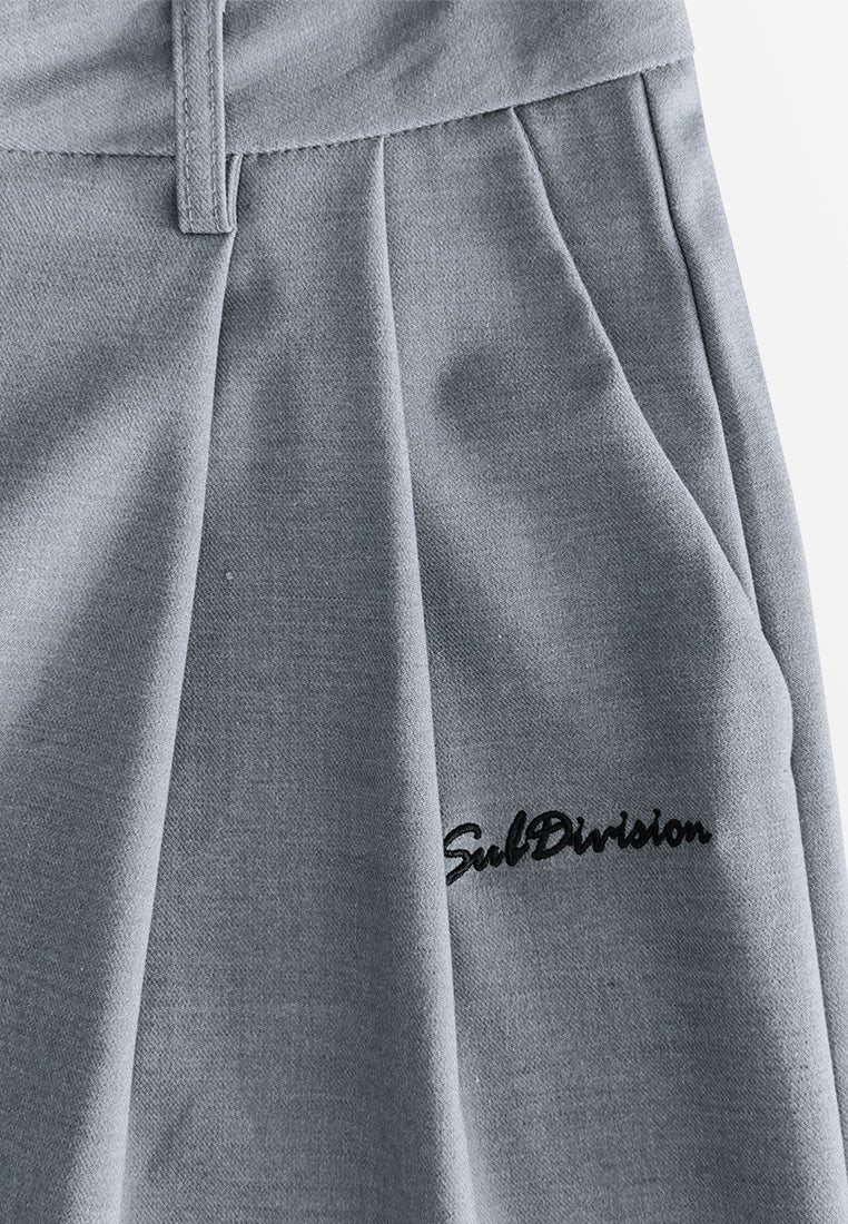 Women Woven Cropped Culotte Pants - Grey - 510040