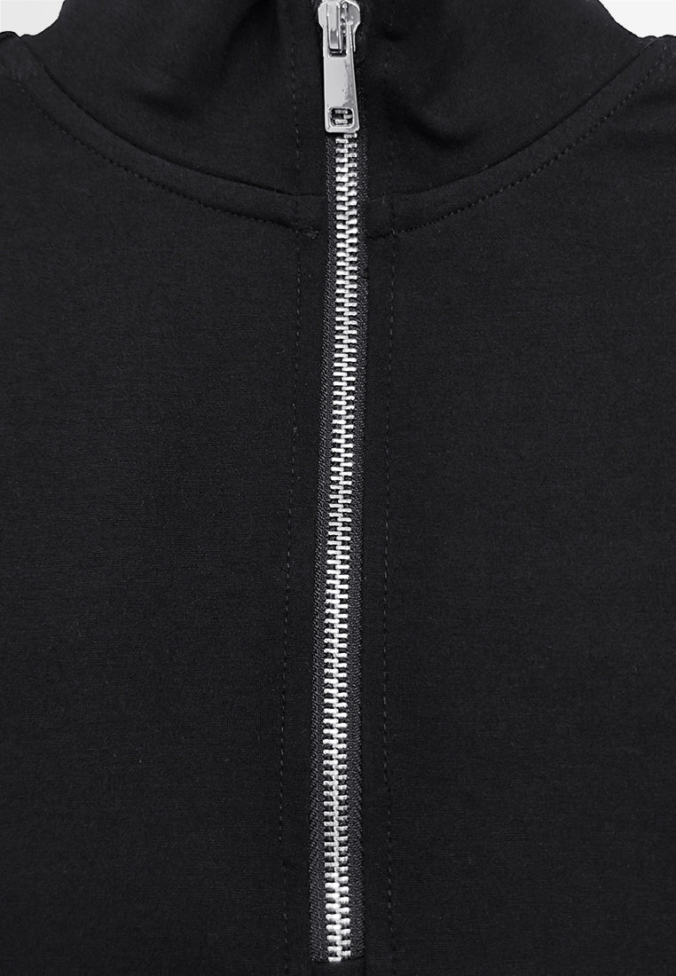 Women Sleeveless Sweatshirt - Black - 410078