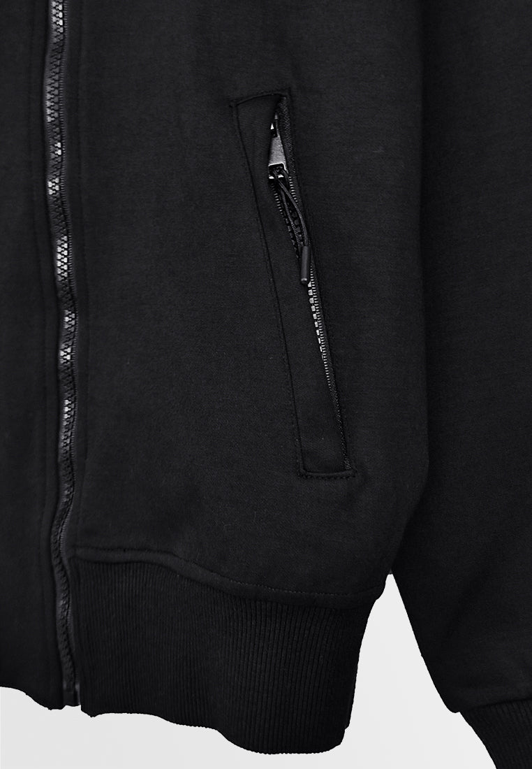 Men Long-Sleeve Hoodies Jacket - Black - 410001