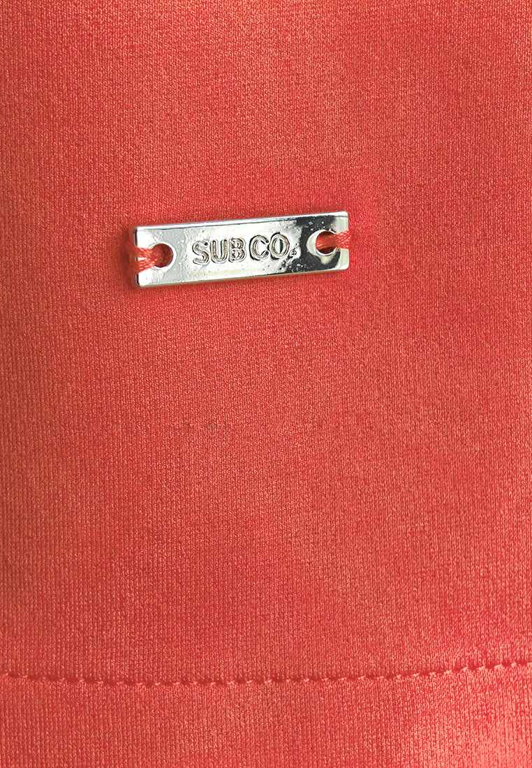 Women Short-Sleeve Fashion Tee - Orange - 410141