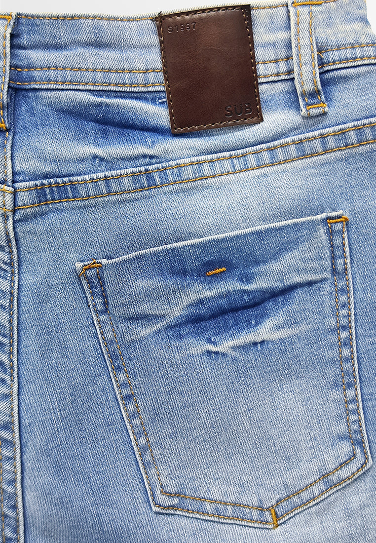 Women Short Jeans - Light Blue - F3W896