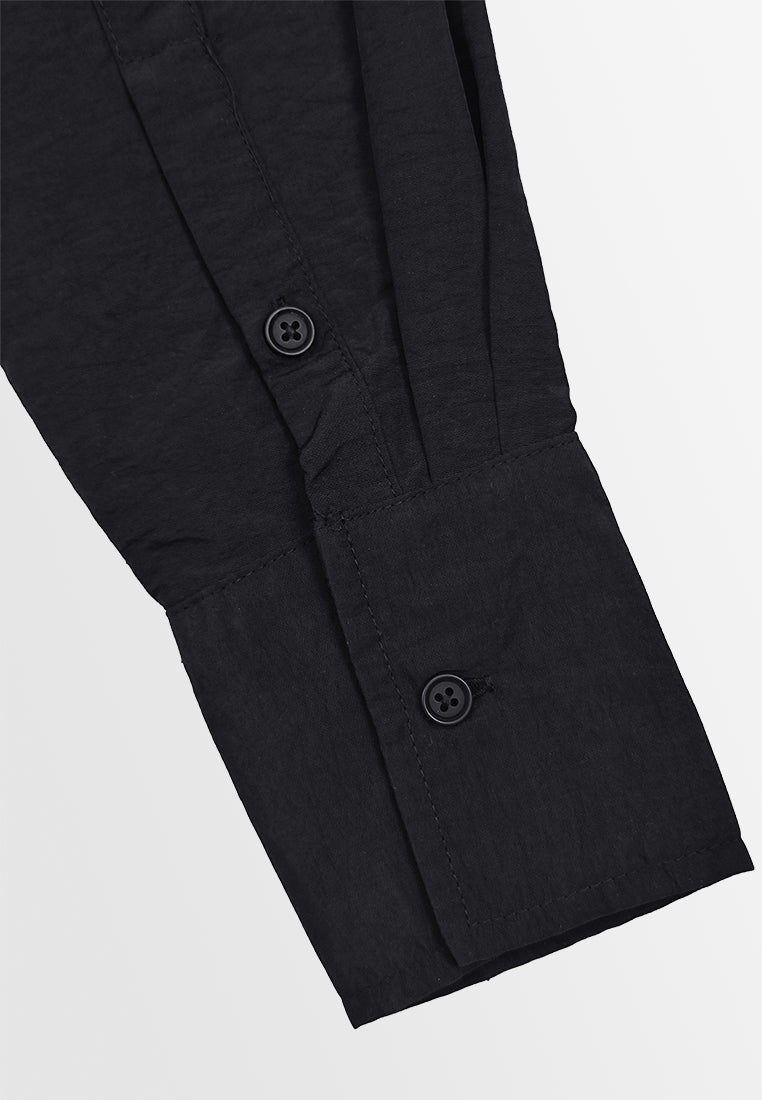 Women Long-Sleeve Blouse - Black - 310032