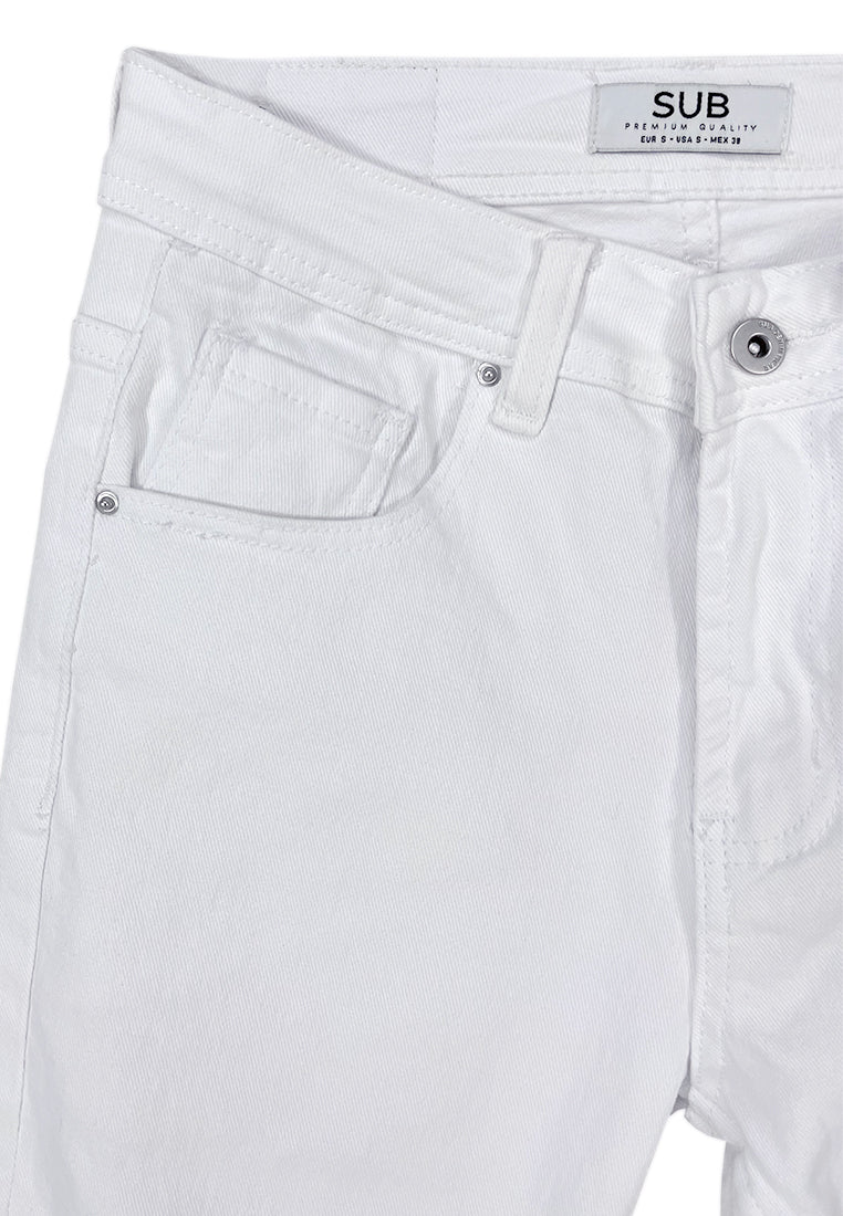 Men Skinny Fit Long Jeans - White - REM784