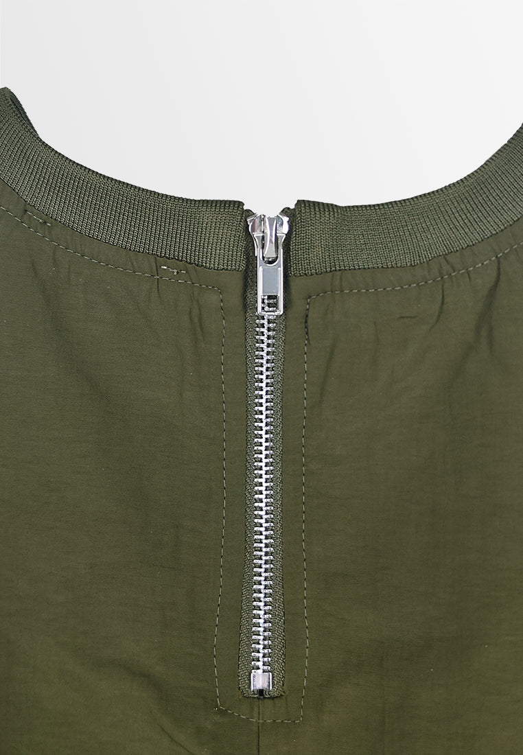 Women Long-Sleeve Blouse - Army Green - 310031