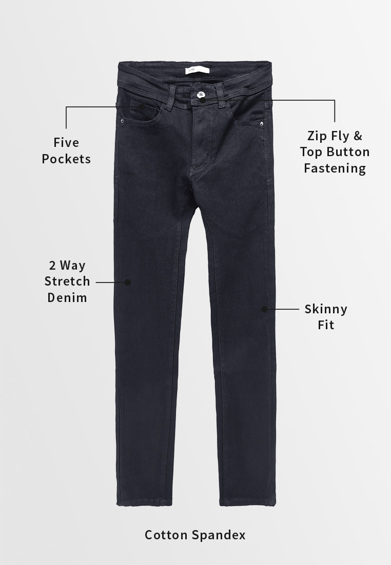 Women Skinny Fit Long Jeans - Black - F3W898
