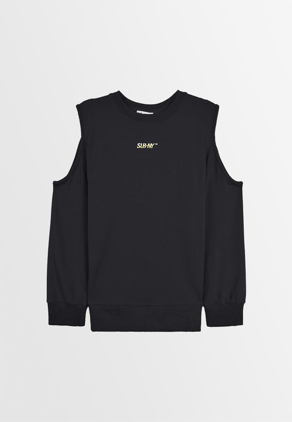 Women Long-Sleeve Sweatshirt - Black - 410015