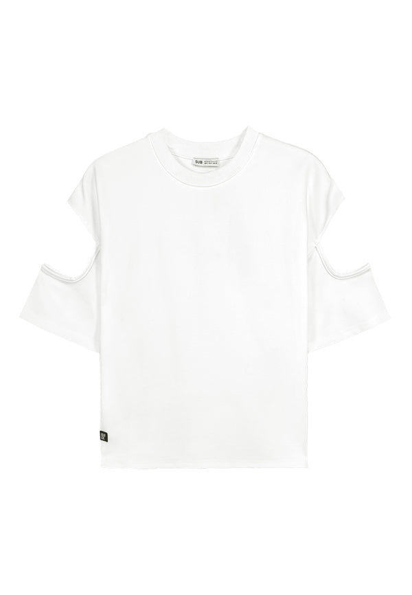 Women Short-Sleeve Fashion Tee - White - 310233