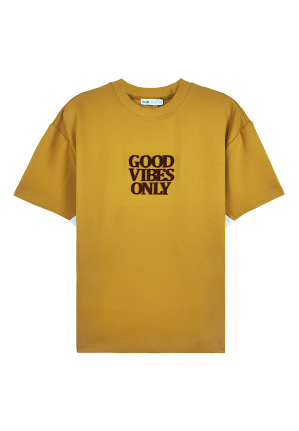 Men Short-Sleeve Fashion Tee - Dark Yellow - 410038