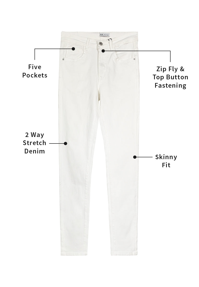 Women Skinny Fit Long Jeans - Black - 410051