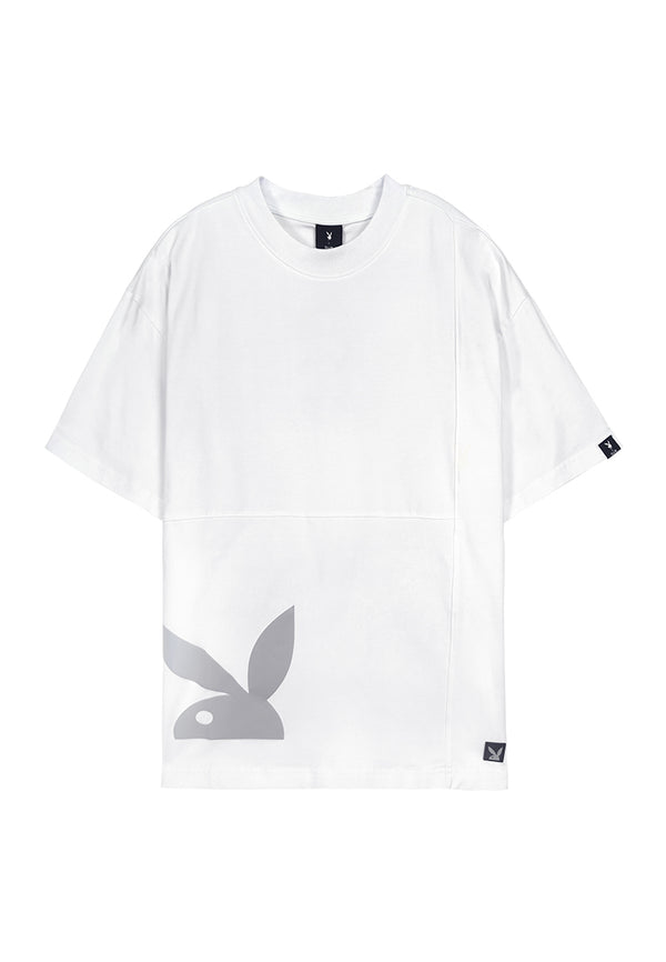 Playboy x SUB Men Oversized Short-Sleeve Fashion Tee - White - 410163