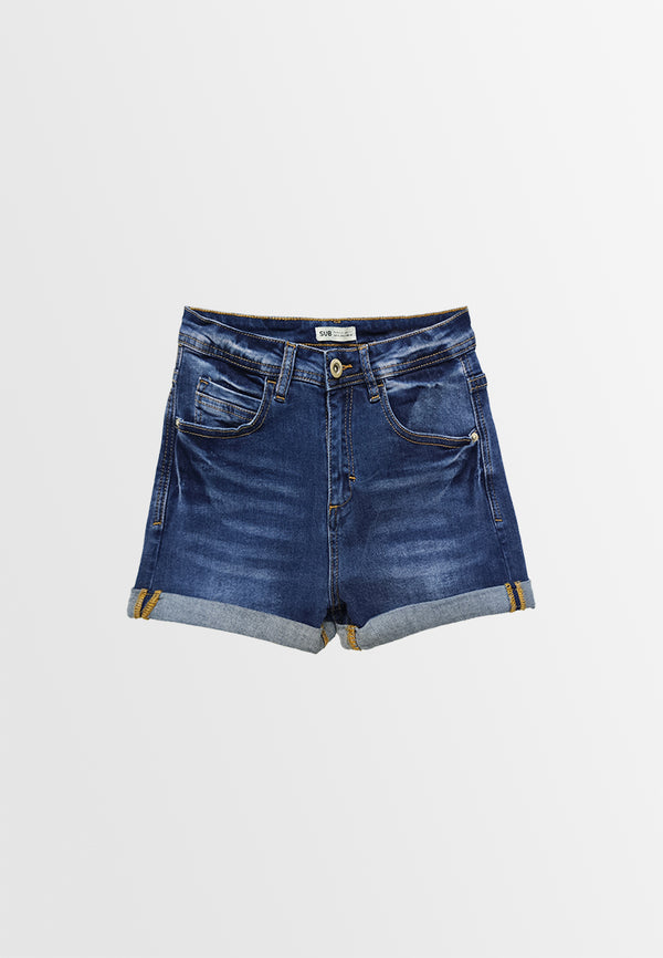 Women Short Jeans - Dark Blue - F3W897