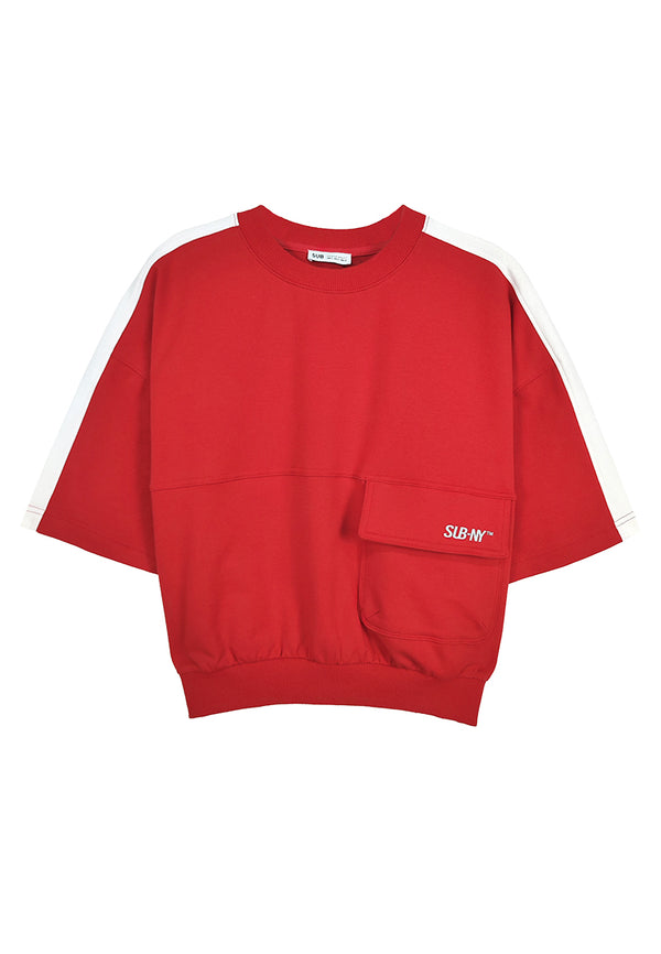 Women Short-Sleeve Sweatshirt - Red - 310204