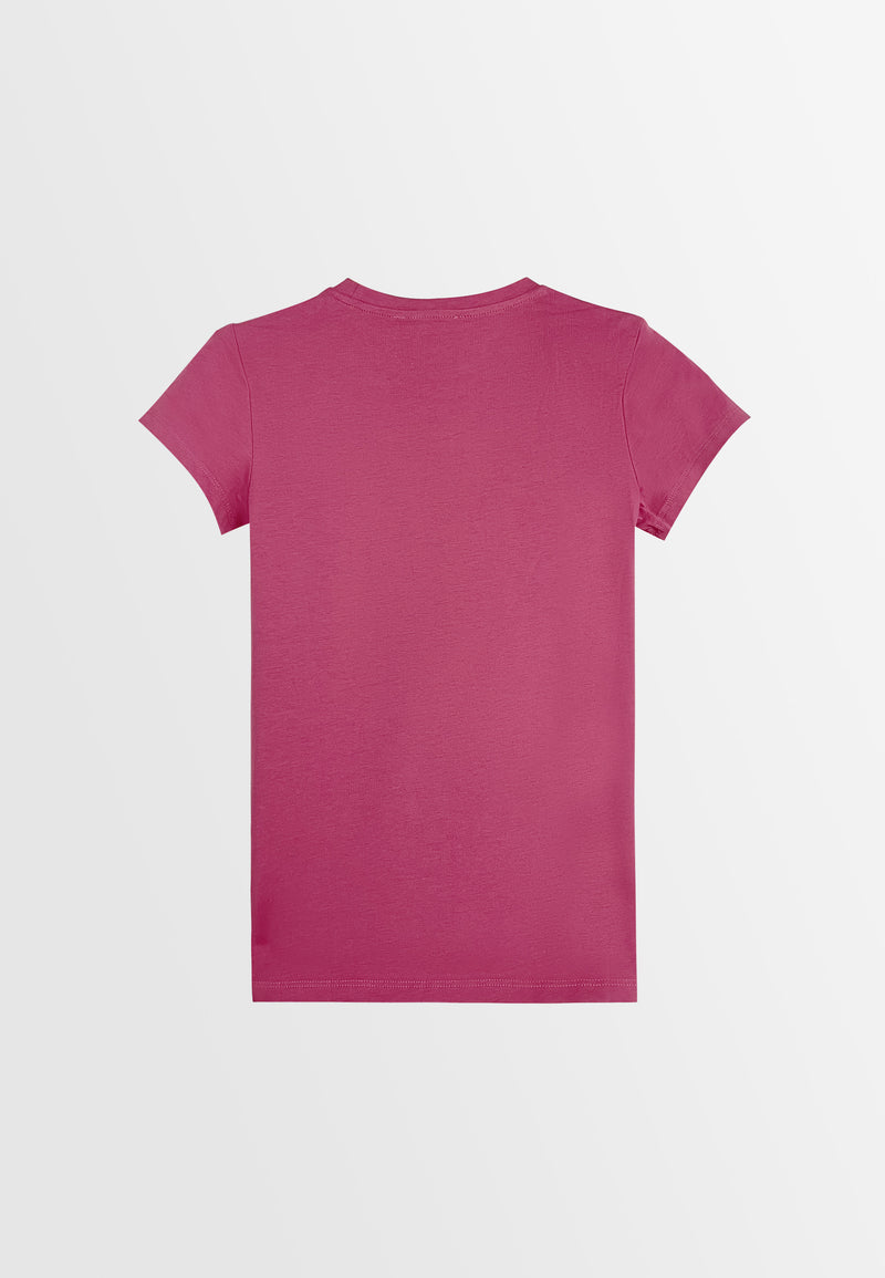 Women Short-Sleeve Graphic Tee - Dark Pink - 310049