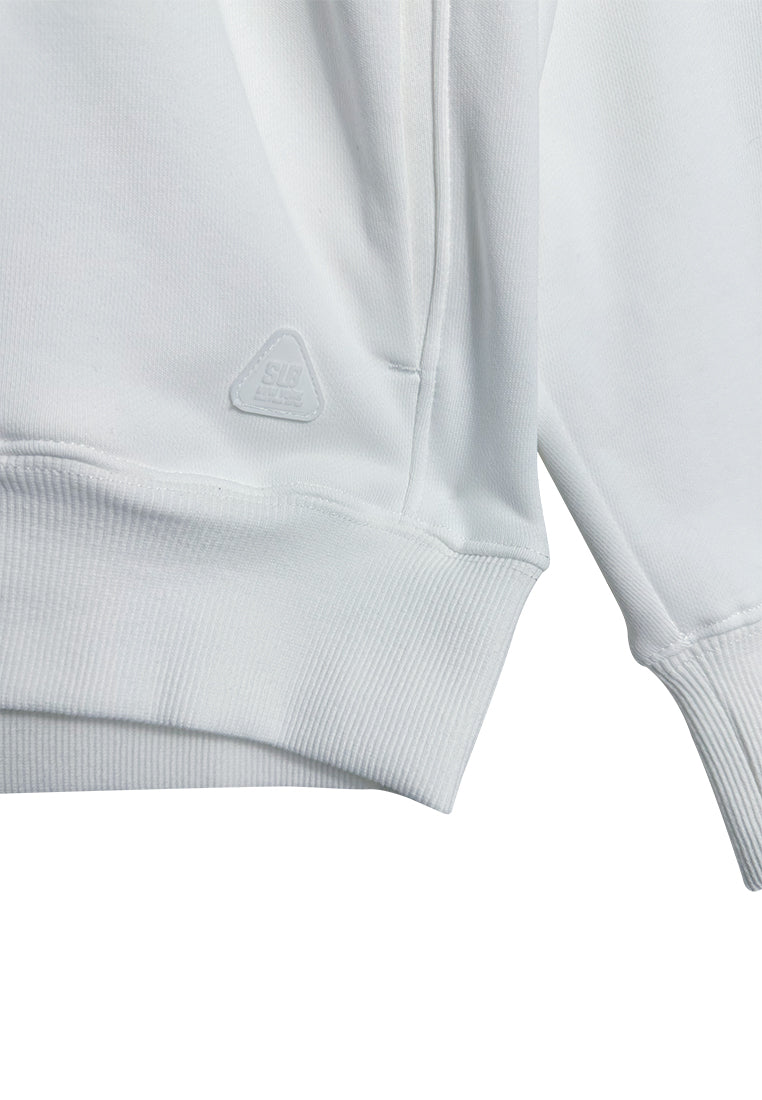 Men Long-Sleeve Oversized Sweatshirt Hoodies - White - M3M899