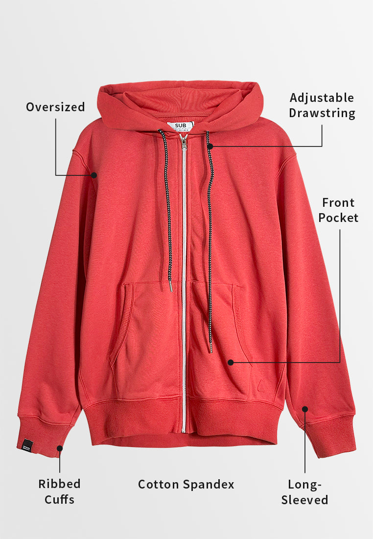 Men Hoodies Jacket - Dark Orange - M3M903