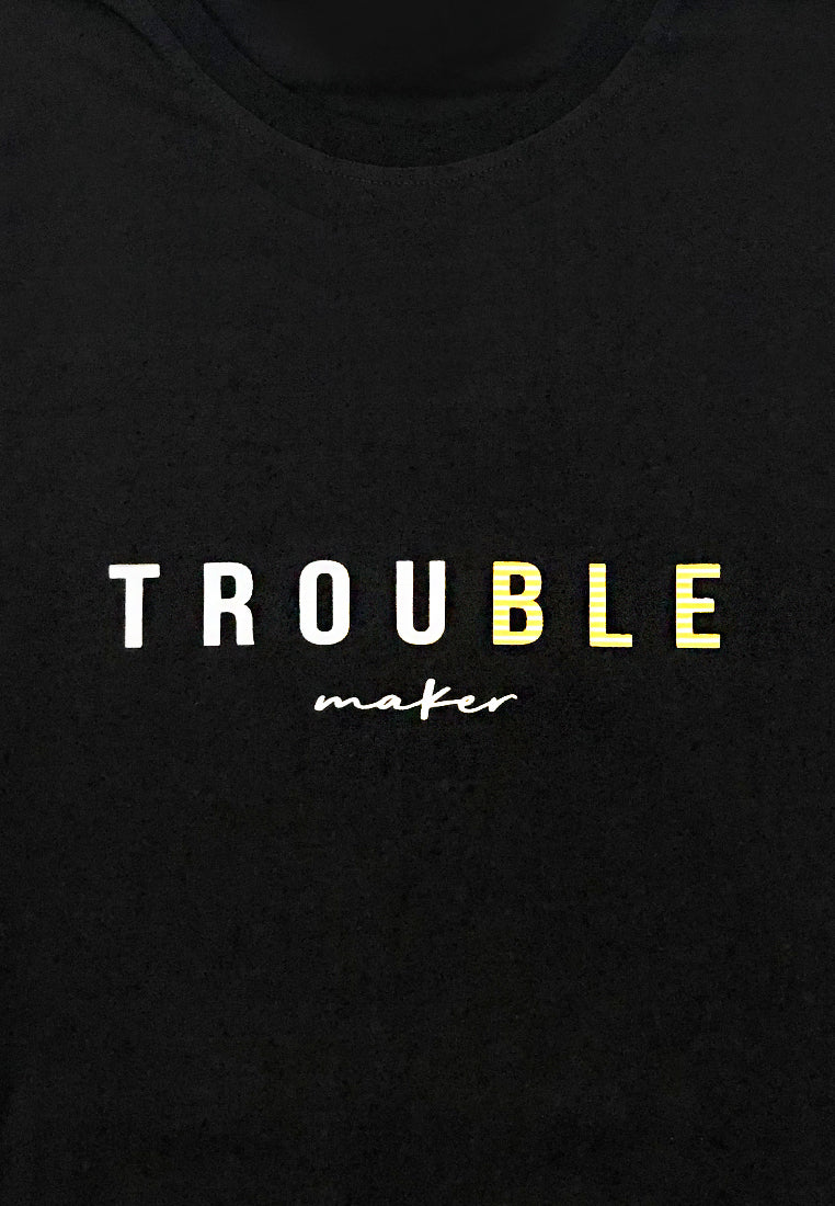 Men Short-Sleeve Graphic Tee - Black -H0M941
