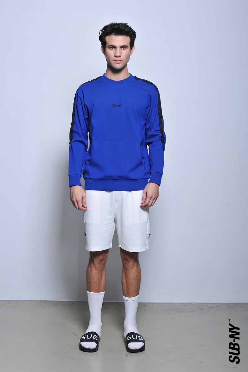 Men Long Sleeve Sweatshirt - Blue - H2M654