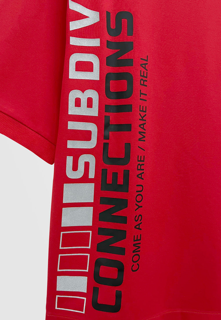 Men Short-Sleeve Sweatshirt - Red - H2M798