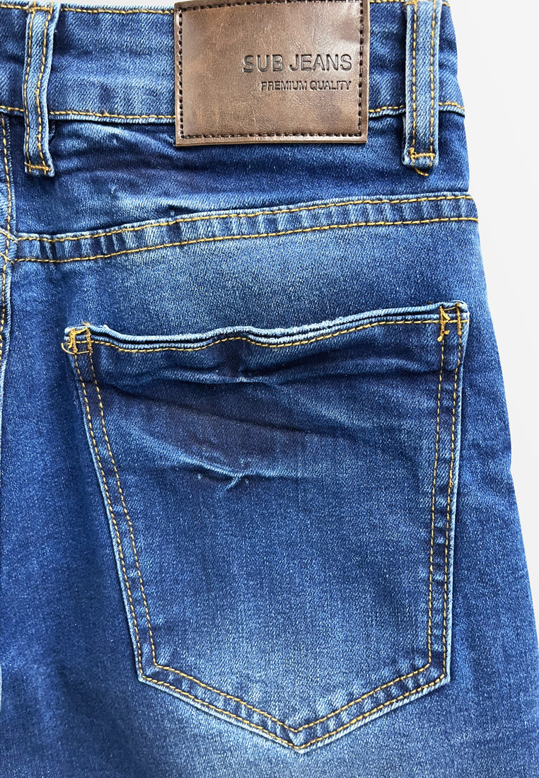 Men Short Jeans - Dark Blue - M3M806