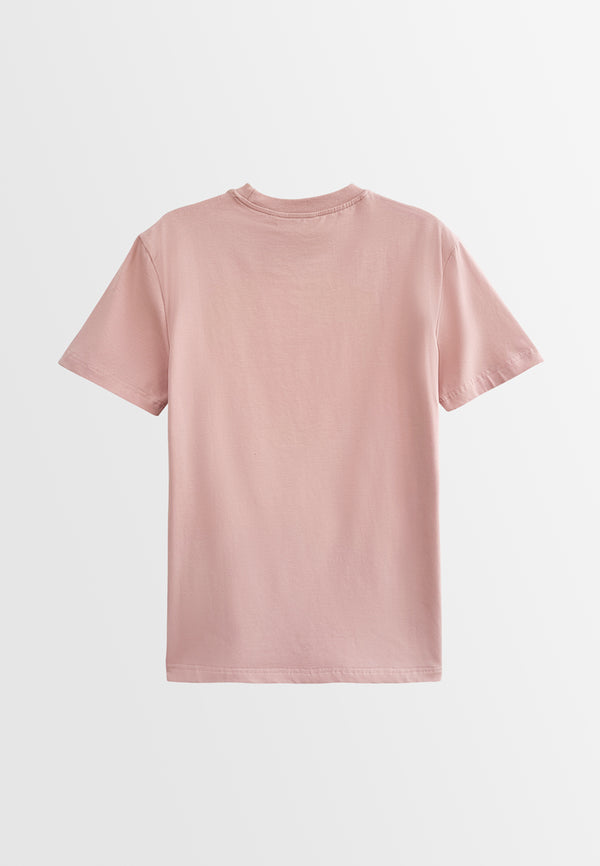 Men Short-Sleeve Basic Tee - Pink - S3M586