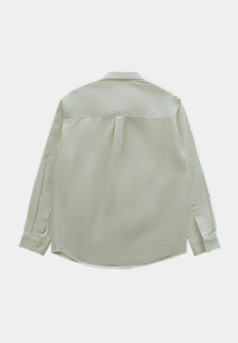 Men Long-Sleeve Shirt - Beige - H1M147