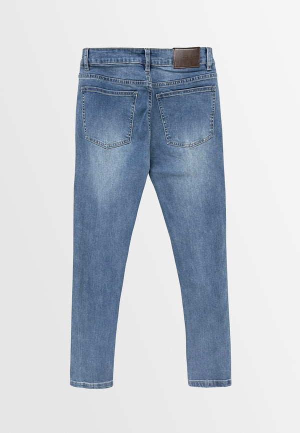 Men Slim Fit Long Jeans - Light Blue - S3M599