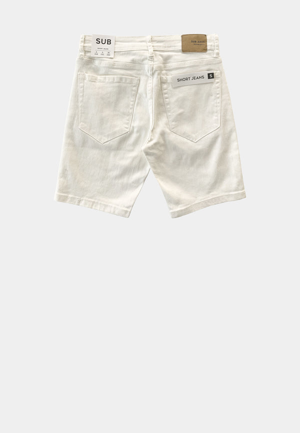 Men Short Jeans - White - M2M351