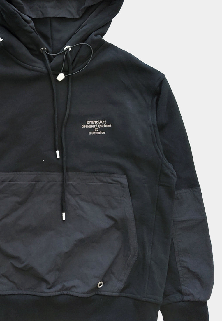 Men Sweatshirt Hoodie - Black - H1M160