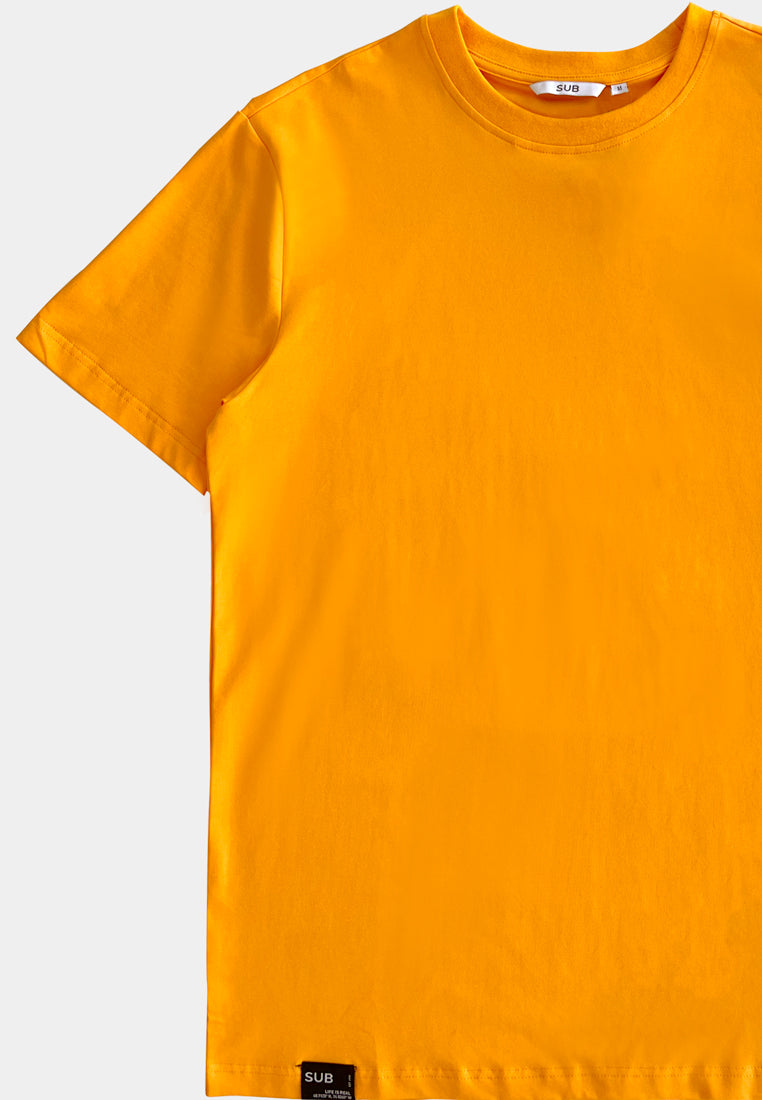 Men Short-Sleeve Basic Tee - Orange - F2M329