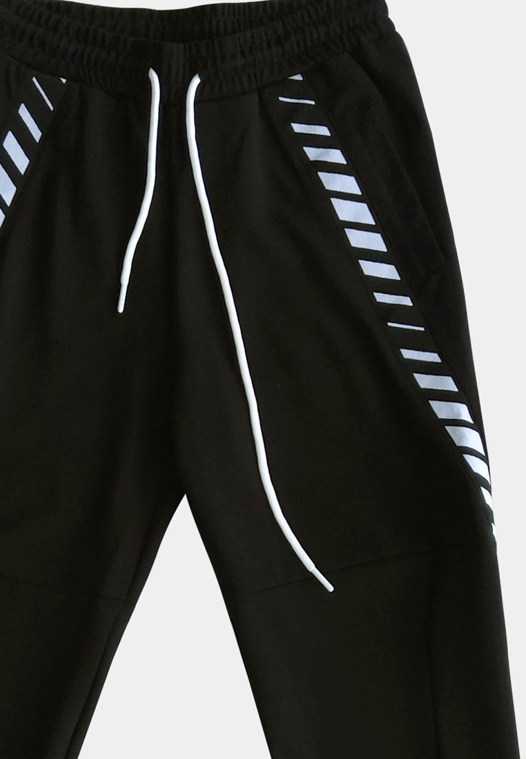 Men Long Jogger - Black - H1M114