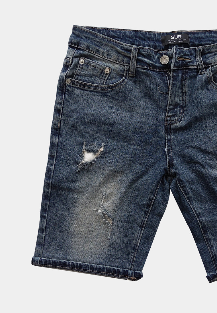 Men Short Jeans - Dark Blue - H1M128