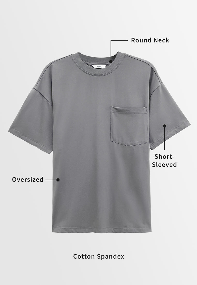 Men Short-Sleeve Fashion Tee - Grey - M3M674