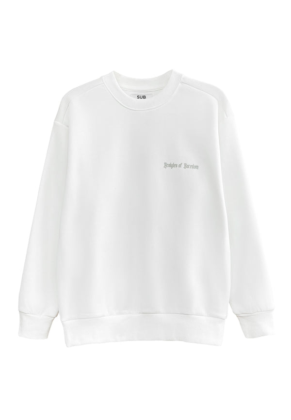 Men Long-Sleeve Sweatshirt - White - H2M460